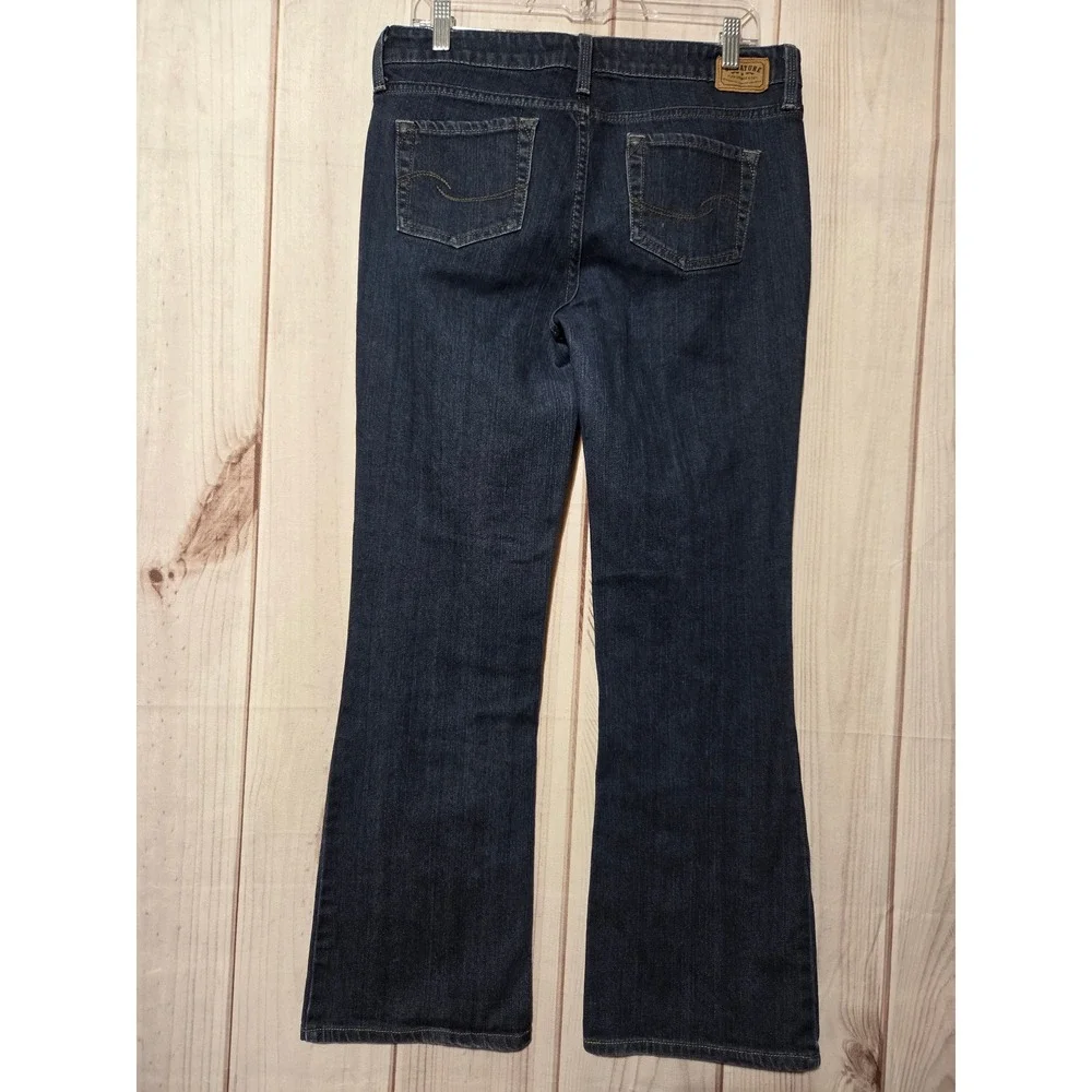 Signature by Levi Strauss & Co Womens Low Rise‎ Bootcut Jeans Dark Wash Size 10M